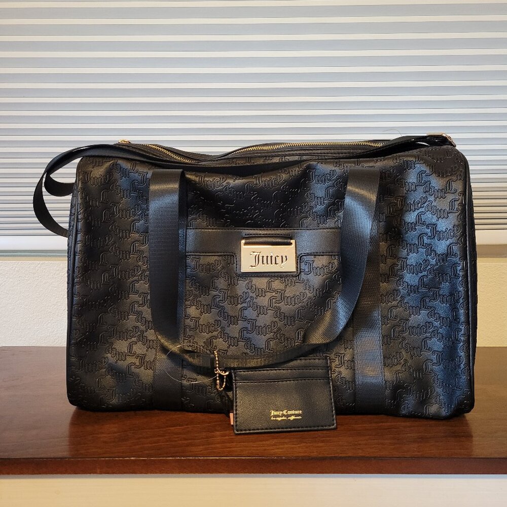 NWT Juicy Couture Miss Juicy Weekender Bag in Liquorice Black